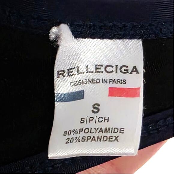 2 RELLECIGA Push Up Twist Front Underwire Bikini Tops Navy Blue Green Size Small - Picture 4 of 10